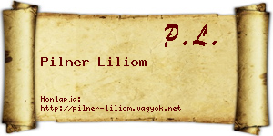 Pilner Liliom névjegykártya